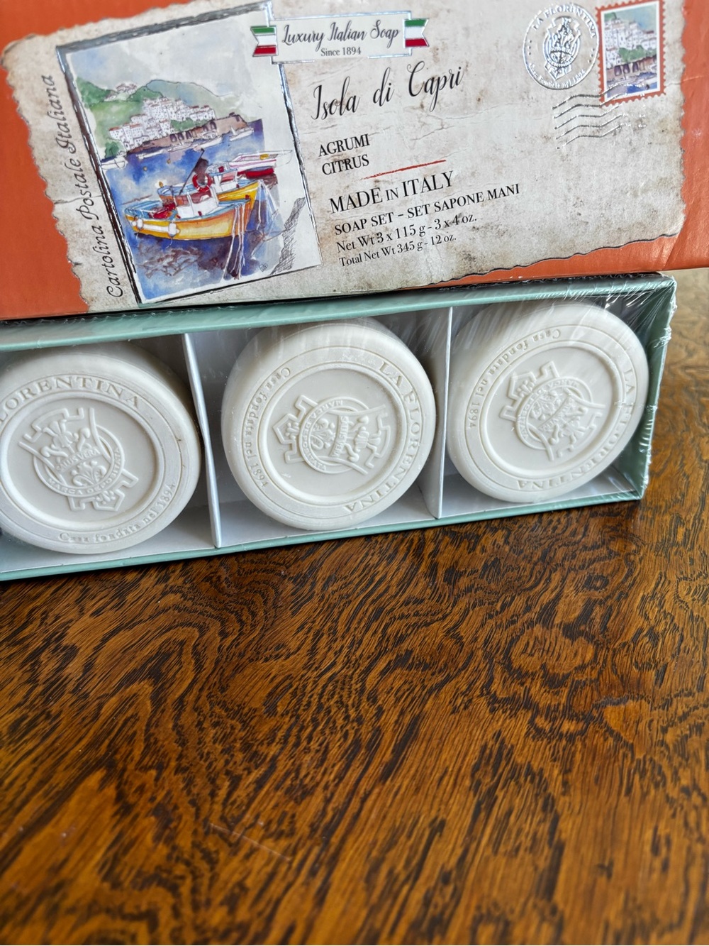 Isola di Capri Agrumi Luxury Italian Soap Set -